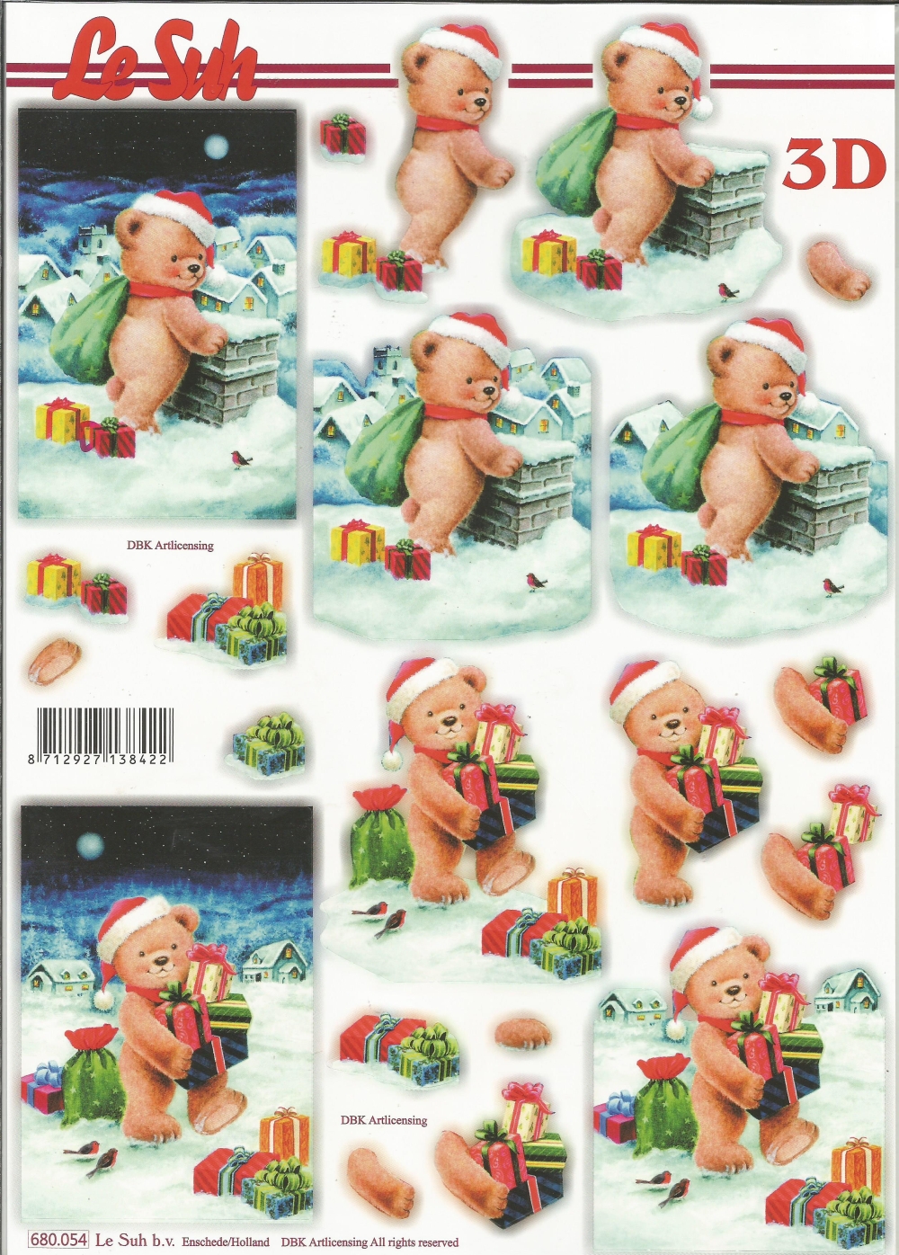 3D-Stanzbogen LeSuh Weihnachtsbrchen