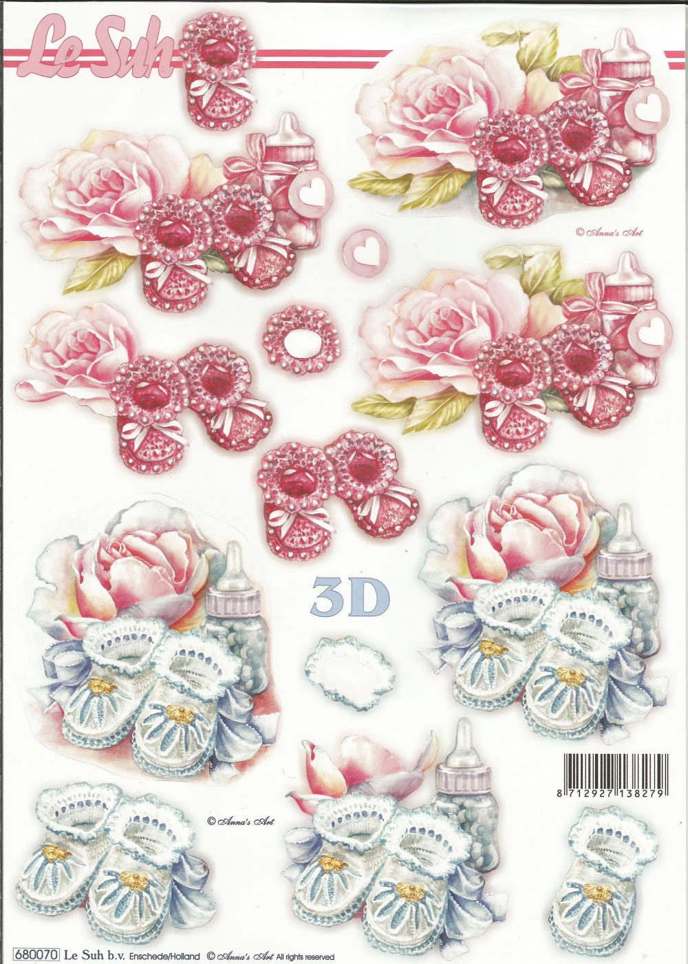 3D-Stanzbogen LeSuh Babyschuhe