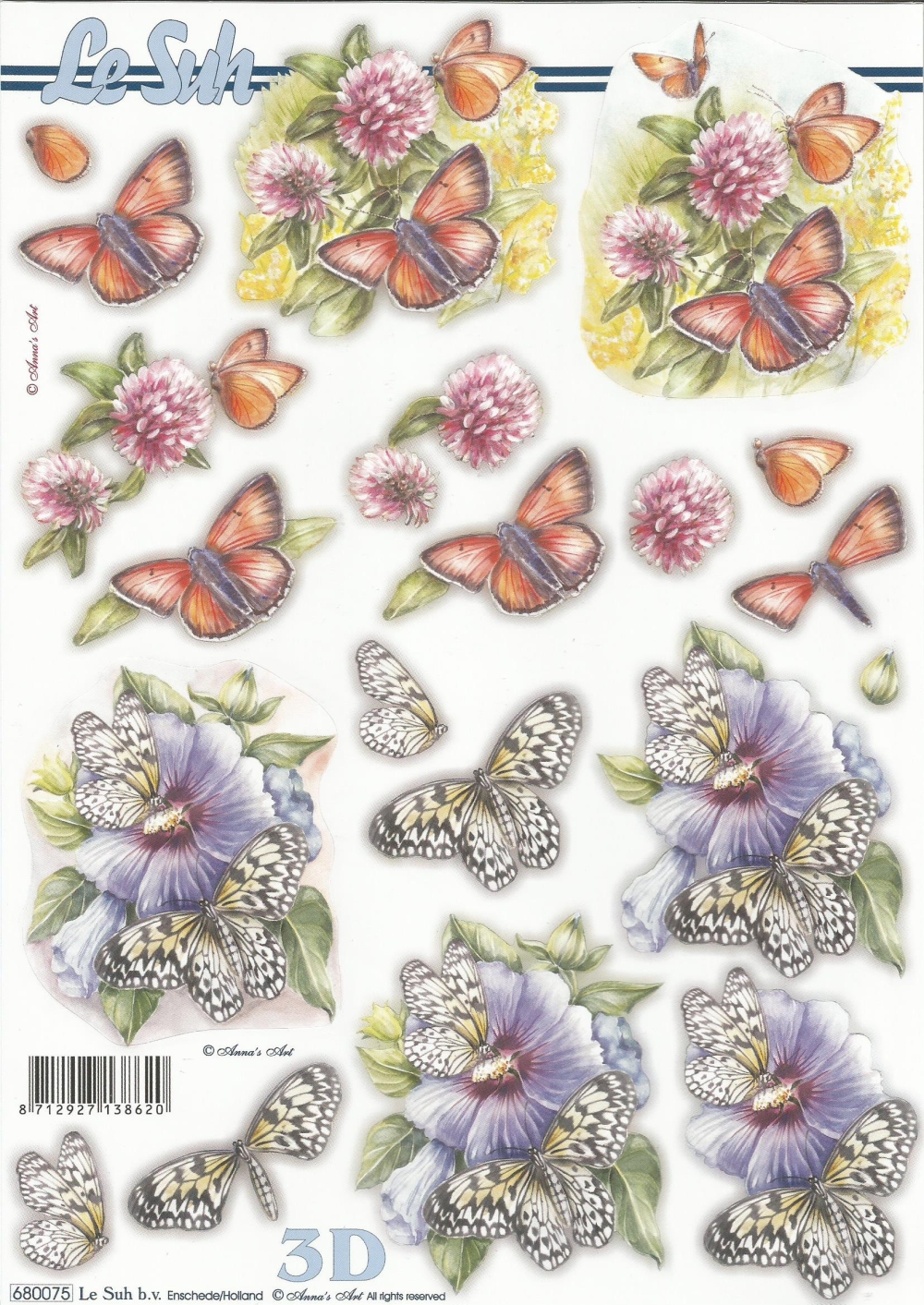 3D-Stanzbogen LeSuh Schmetterlinge