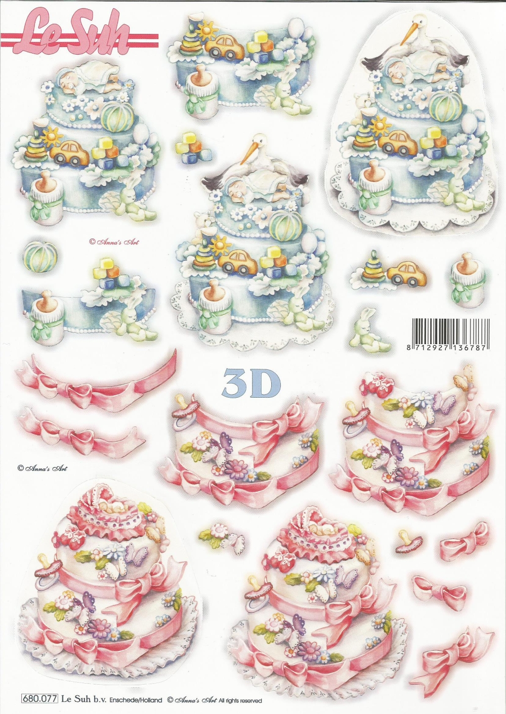 3D-Stanzbogen LeSuh Geburt