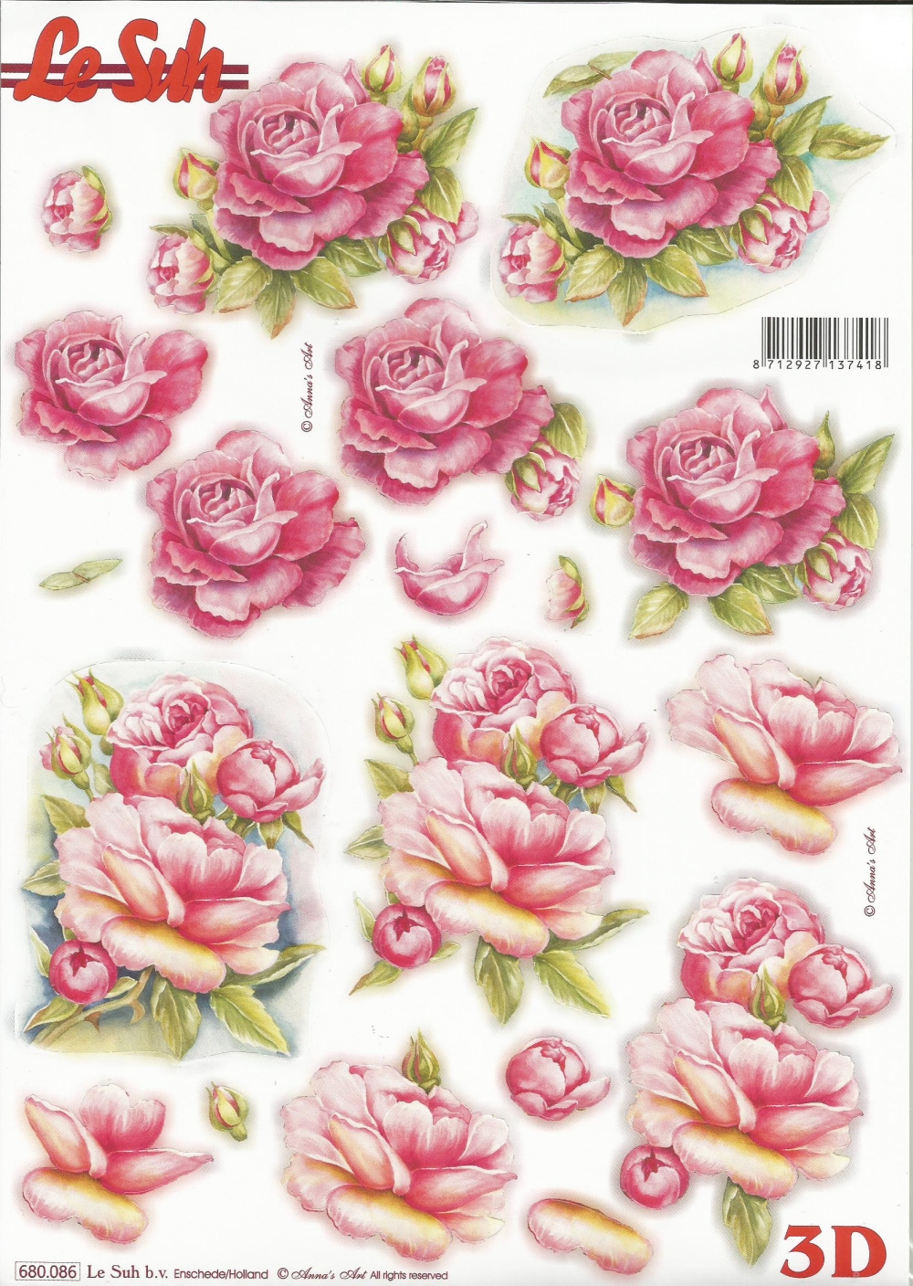3D-Stanzbogen LeSuh Rosen
