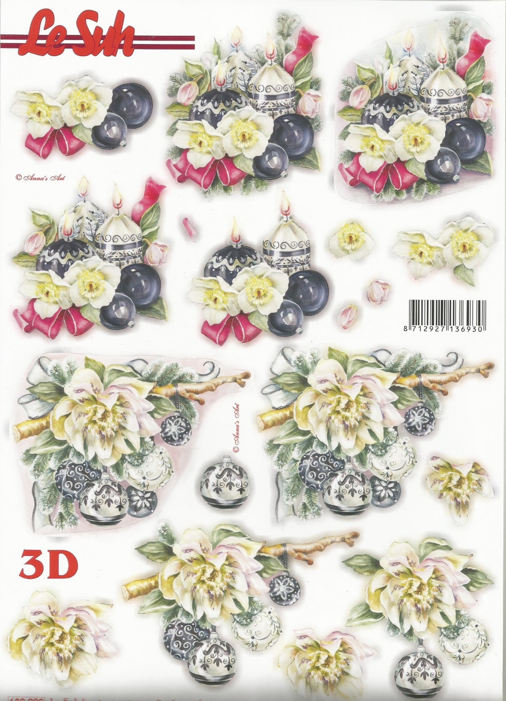 3D-Stanzbogen LeSuh Kugel und Kerze