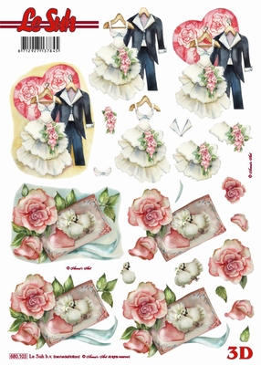3D-Stanzbogen LeSuh Hochzeit