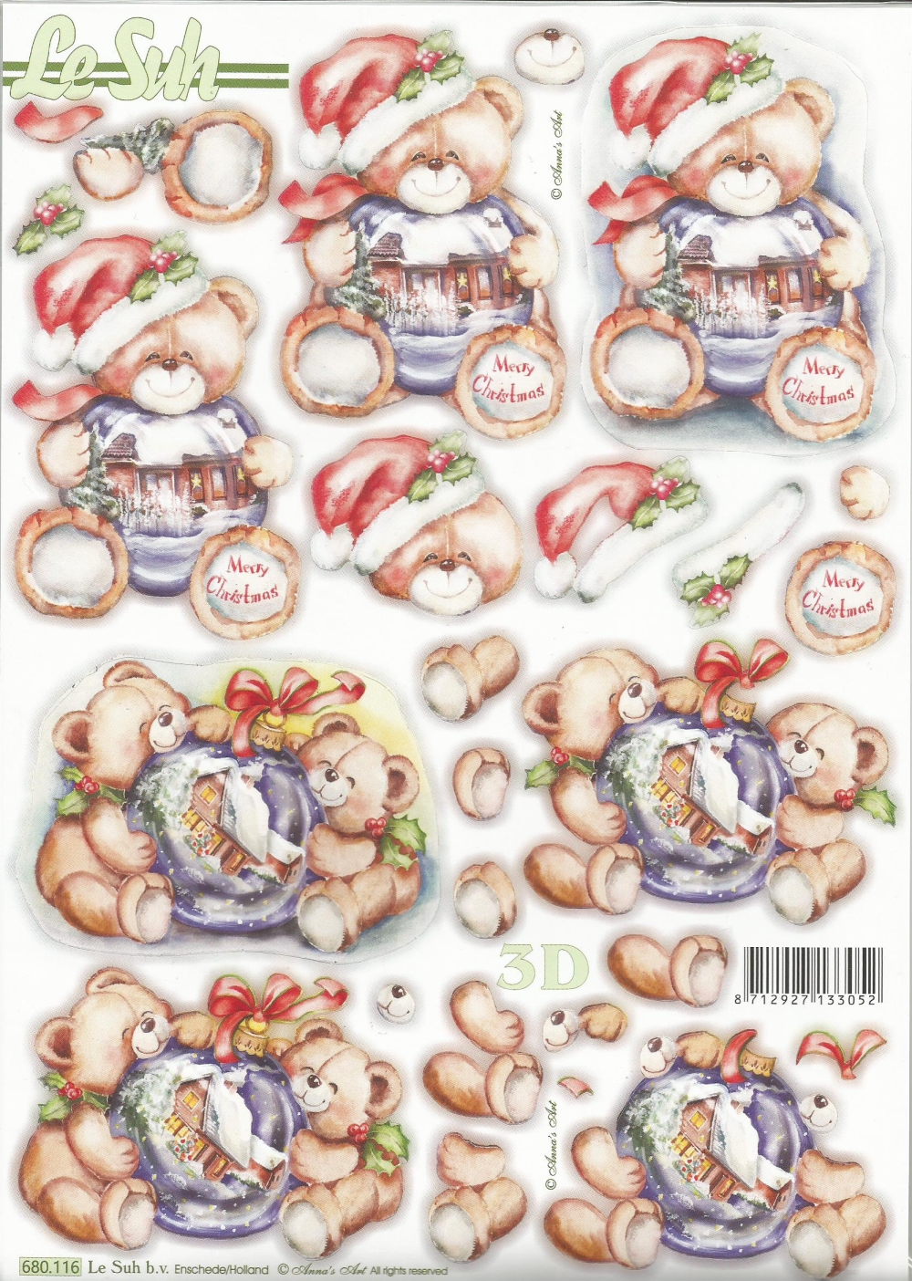 3D-Stanzbogen LeSuh Weihnachtsbrchen