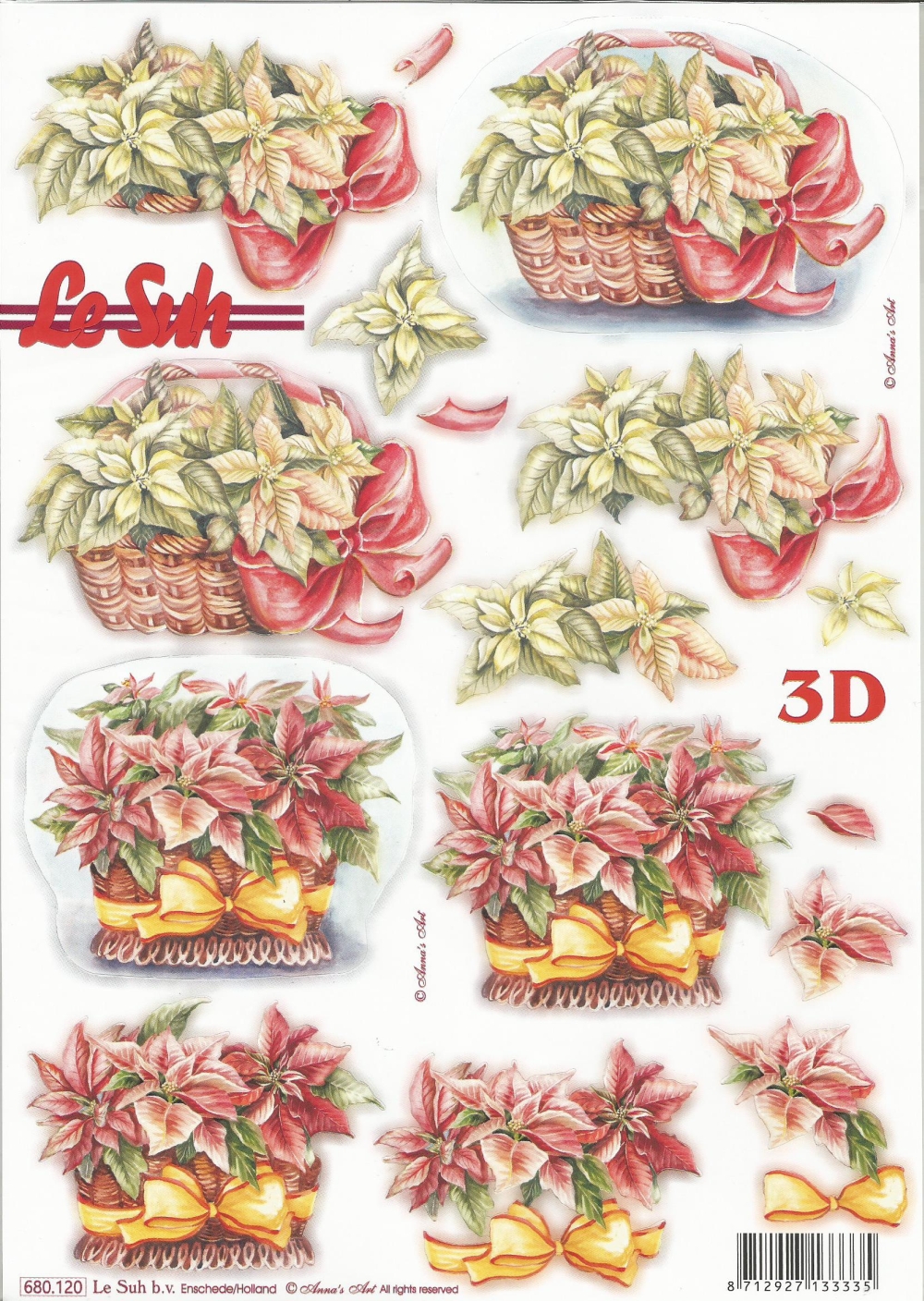 3D-Stanzbogen LeSuh Weihnachtssterne