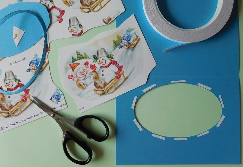 Die Schablone fr eine Passepartoutkarte