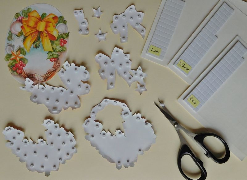 Arbeitsanleitung fr eine weihnachtliche 3D-Karte