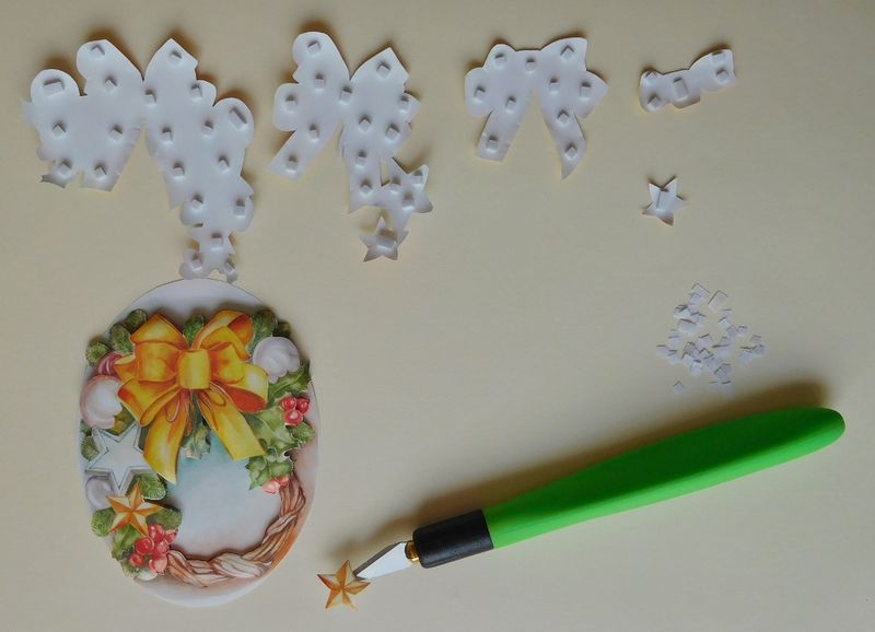 Arbeitsanleitung fr eine weihnachtliche 3D-Karte