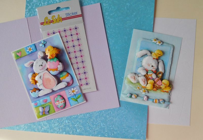 Arbeitsanleitung f�r 2 Osterkarten in 3D